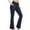 F-44Dark Blue, variant on ZHOGXU Yoga Pants For Women High Waisted Solid Color Flared Slim Fit Stretchy Comfortable Sports Pants Trousers With Pockets For Daily Wear Dark Blue L