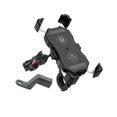 thumbnail image 1 of Black Soporte para teléfono móvil de motocicleta con cargador USB de carga rápida Qc3.0, 1 of 4
