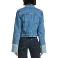 thumbnail image 2 of HUDSON Jeans womens  Cuffed Cropped Denim Jacket, l, Blue, 2 of 3