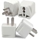 thumbnail image 1 of 4 Pack Universal Adapter, Europe to US Plug Travel Adapters (White) 4Pack, 1 of 5