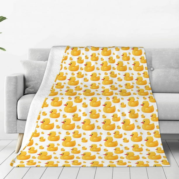 Balery yellow rubber ducks Manta de Felpa Suave y Acogedora – Cobija de Franela Aterciopelada para Cama, Lavable y Cálida para Sofá, Mascotas, Transpirable-40"x30"