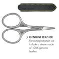 thumbnail image 5 of GERMANIKURE Tower Point Cuticle Scissors - Self-Sharpening FINOX22 Titanium Coated Stainless Steel Professional Manicure Tools in Leather Case - Ethically Made in Solingen Germany - 2705, 5 of 8