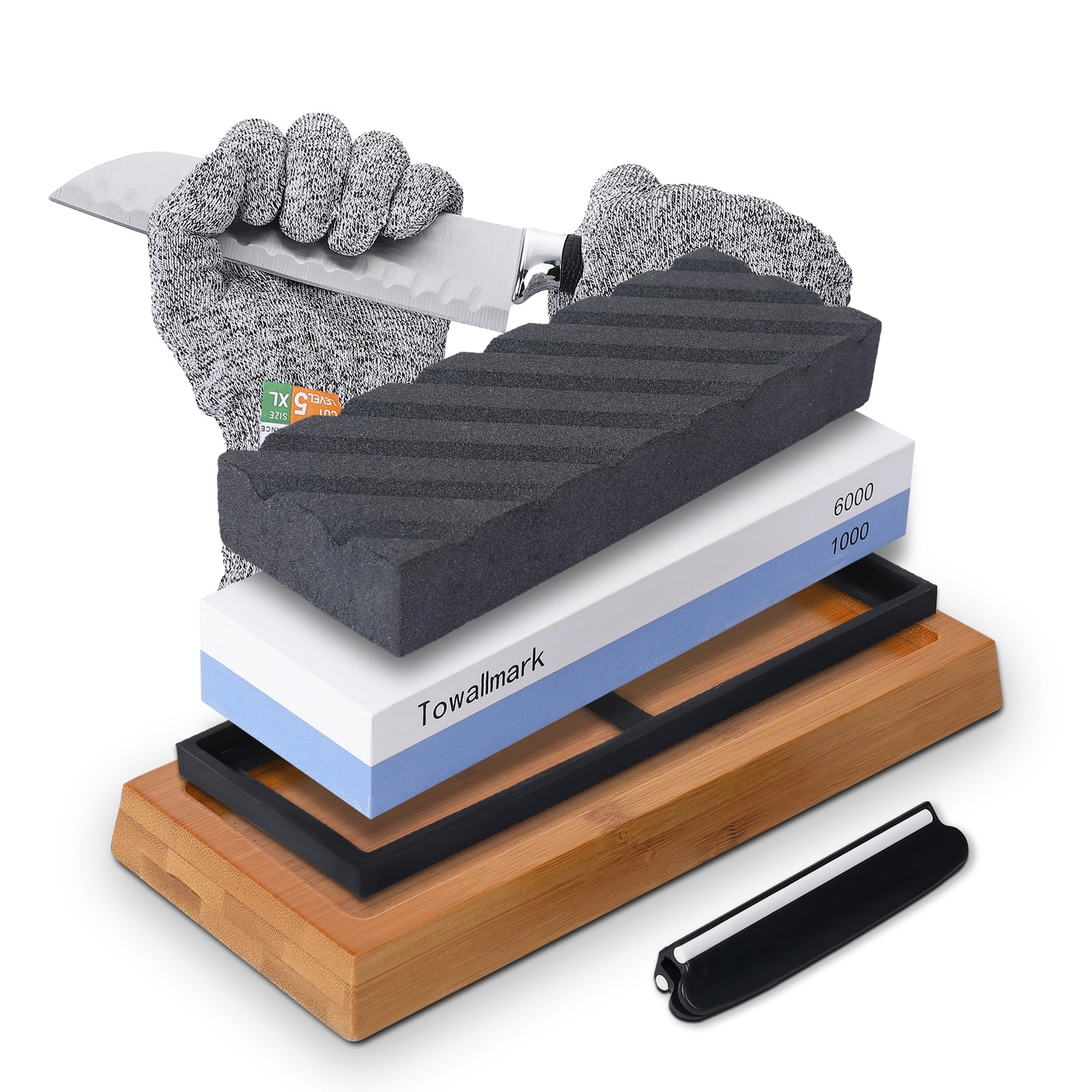 Sharpening Stone Whetstone Set, DoubleSided 1000/600 Grit Whetstones