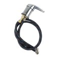 thumbnail image 2 of Grifo de champú para salón, tubería de agua, mezclador frío y caliente, unidad de retrolavado de fregadero de salón de acero inoxidable para cabezal negro sin cabeza de tubo, 2 of 9