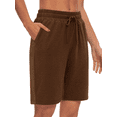 thumbnail image 2 of Rosvigor Womens Athletic Shorts High Waisted Running Workout Shorts for Women Loose Cotton Sweat Shorts with Pockets, 2 of 7