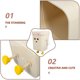 thumbnail image 4 of Countertop Trash Can Cartoon Waste Bin Lidless Wastebasket Office Use 12L Beige Standing Design 1Pack, 4 of 5