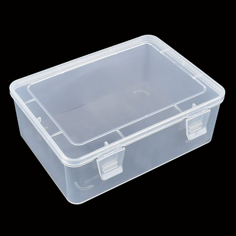 Rectangle Transparent Large Capacity Plastic Storage Box Container