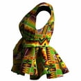 thumbnail image 4 of Bintarealwax Womens Dashiki Tops Sleeveless Summer African Printed Slim Fit Shirts Blouse Ankara Traditional Coat with Belt WY11069, 4 of 5