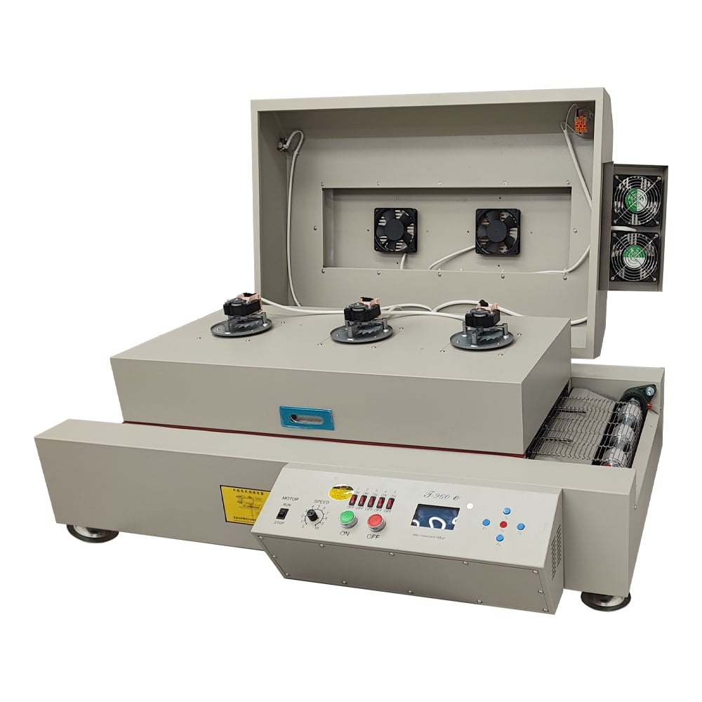 T960E Conveyor Reflow Oven 220V Infrared Hot Air Heating Reflow Oven 960mm Ultra Length Heating Zone