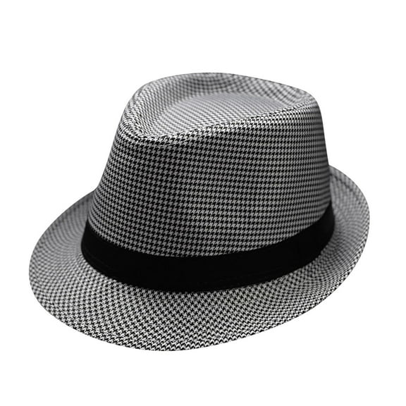 MESSUEN Fedoras for Men Top Hat Dress Hats for Men and Women Retro Jazz Hat British Sun Hat Travel Sun Hat Mens Fedora Hats Sun Hat Men Black One Size