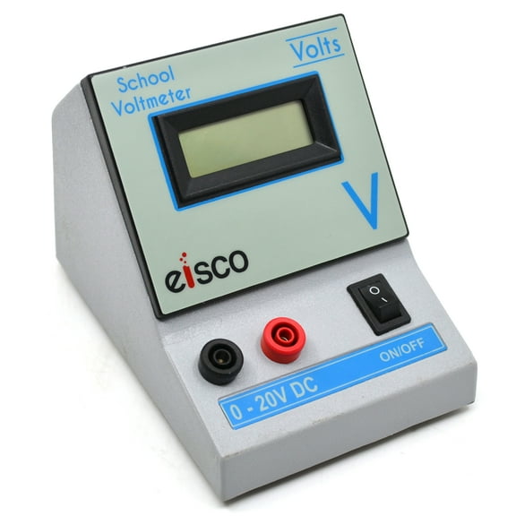 Digital Voltmeter, 0 -20V DC, Accuracy  1 Digit, Portable, Large LCD Display - Eisco Labs