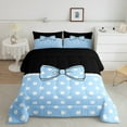 thumbnail image 2 of Erosebridal Blue Bow-tie Bedding Sets Twin with Comforter, Princess Bowknot Duvet Insert, Cute Polka Dot Decor, Lightweight, 2 of 7