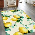 thumbnail image 3 of Lemon Washable Area Rugs 3'x5', Oil Painting Country Lemon Leaf Beige Low Pile Throw Living Room Rug Non-Slip Sturdy Edge Binding Carpet for Indoor Entryway Bedside Kitchen, 3 of 9