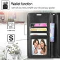 thumbnail image 5 of Starshop Case for Coolpad SUVA, Premium Leather Wallet Pocket Credit Card Slots-Black, 5 of 6
