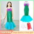 thumbnail image 2 of Disfraz De Sirena Ariel Para Niñas Vestido Sin Mangas Halloween Navidad Ropa Para Niños Princesa Regalo De Cumpleaños De Fiesta Elegante Conjunto Completo, 2 of 4