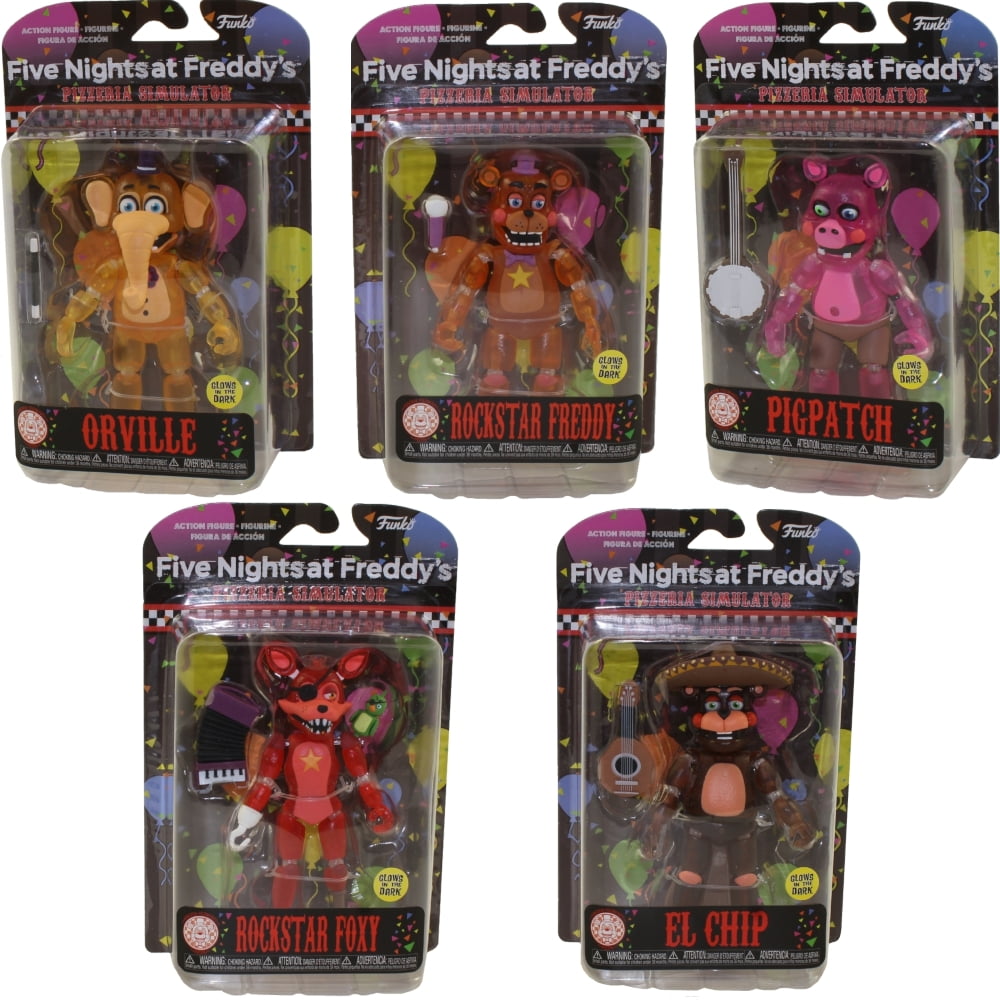6 PCS Action Figures Toys Dolls 6 inch PVC FNAF Set Party Toys Gifts Christmas Toys Gifts SYANO Inspired by Five Nights at Freddy's Multicolor