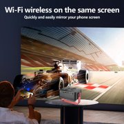 Mini Projector with WiFi , Native 1080P Projector , Projectors for Outdoor Movies Home Theater Built-in Speaker Android11 Dual WiFi6 Allwinner 1080p Compatible with iPhone/Android/PS4/Laptop