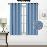 Shady Rest Sunbar 52" x 84" Fabric Lined Grommet Room Darkening Panel Blue Multiple Sizes