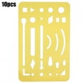 thumbnail image 1 of 10Pcs Erasing Shield, Engineering Drawing Template Ruler, Multipurpose For Beginner Painter Stainless Steel,Transparent,Orange, 1 of 8