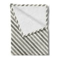 thumbnail image 2 of Geometric Soft Flannel Fleece Throw Blanket, Hatching Lines Inspired Skew Bold and Thin Stripes Repeating Diagonally, Cozy Plush for Indoor and Outdoor Use, 50" x 70", Coconut and Black, by Ambesonne, 2 of 5