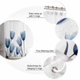 thumbnail image 3 of Blue Tulip Shower Curtain, 48" x 72", Minimalist Modern Flower Plant Art Waterproof Bathroom Curtain Washable Shower Curtain Set with 12 Hooks, 3 of 6