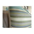 thumbnail image 3 of Stripe Throw Pillow - Aloe Design, Blue & Green Cotton Blend - Down Alternative Insert Included, 3 of 4