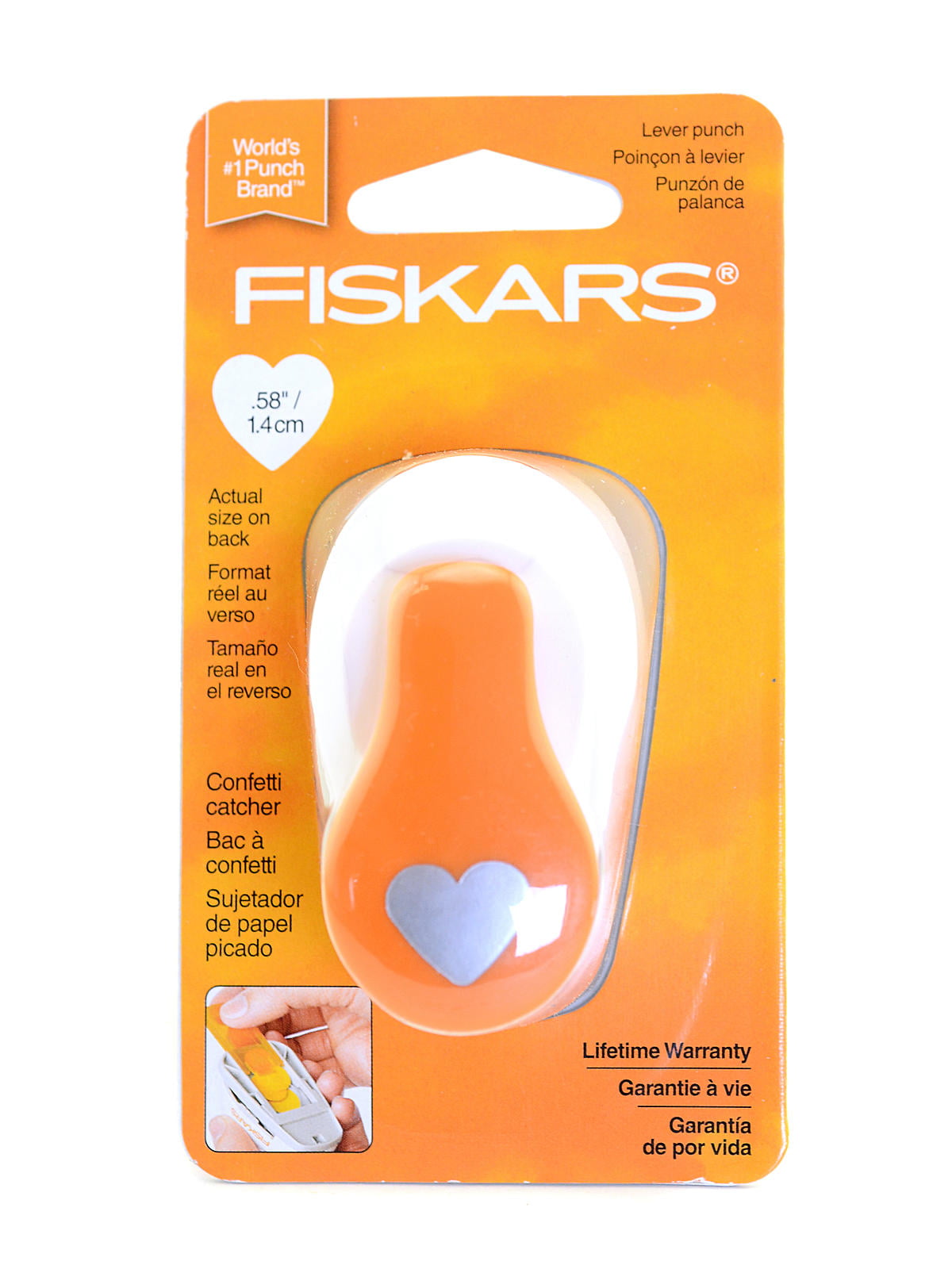 Fiskars Power Punch L White/Orange 1020493 Circle Quality Steel/Plastic For Left- and Right-handed Use Ø 3.8 cm 