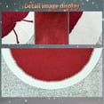 thumbnail image 4 of Hometravel Knitted Christmas Tree Skirt, Red and White Stitched Tree Collar, Decorative Tree Apron for Holiday Decor, Christmas Setup, 4 of 6