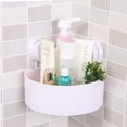 thumbnail image 2 of Plastic Suction Cup Bathroom Kitchen Storage Rack Organizer Shower Shelf (White), 2 of 4