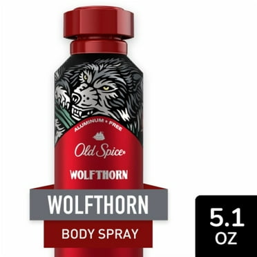 2X - Old Spice Wild Collection for Men Aluminum-Free Body Spray Wolfthorn Scent 1-Pack