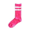 thumbnail image 4 of Neon Nation Unisex Adult Size Neon Colored Mid Calf High Sock with Two Colored Stripes, 4 of 5