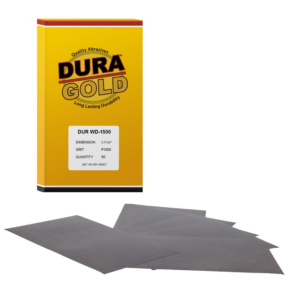 DURAGOLD 1500 Grit Wet/Dry Sandpaper Color Sand Block Auto/Car Paint
