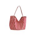 thumbnail image 2 of Hxlamzoo Women's Stylish Canvas Tote Bag - Large Capacity Striped Shoulder Bag for Casual Outings, Commute & Travel | Lightweight, Durable & Spacious Design, 2 of 4