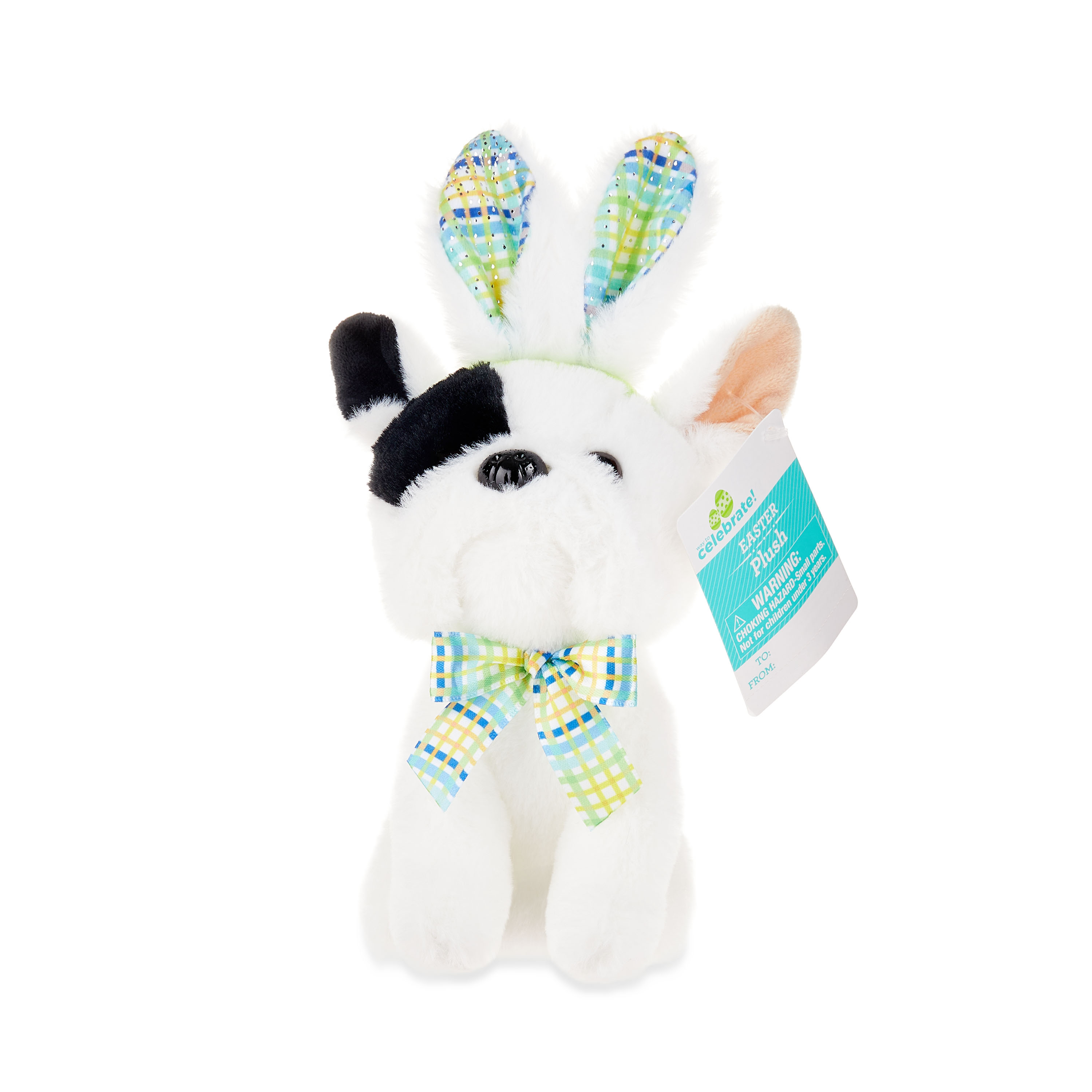 Easter Plush 7-inch Small Pup w/ Ears Grey , for 3 years up, Way To Celebrate - image 2 of 5