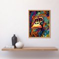 thumbnail image 2 of Majestic Orangutan Great Ape Colourful Psychedelic Borneo Rainforest Art Print Framed Poster Wall Decor 12x16 inch, 2 of 5