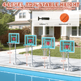 thumbnail image 4 of Danrelax 3.1-4.1FT Adjustable Pool Basketball Hoop, 32"x23" Backboard, Portable, White+Blue, 4 of 7