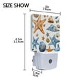 thumbnail image 4 of Watercolor Starfish Seashell LED Night Light with Smart Sensor Plug Into Wall Dusk to Dawn 2 packs, 4 of 7