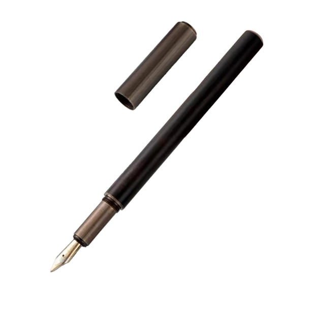 Pluma de caligrafía Baoblaze Mini estilográfica de Metal retro 0,5mm negro