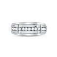 thumbnail image 2 of Diamond Princess 10kt White Gold Mens Round Diamond Channel-set Wedding Band Ring 1/2 Cttw, 2 of 4