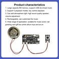 thumbnail image 4 of relayinert PCB Customizable Music Christmas Birthday Card With USB Music Download Supports Various Playback 6, 4 of 6