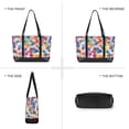 thumbnail image 6 of FORMRS Canvas Laptop Tote Bag for Women with 15.6" Computer Compartments Shoulder Handbag, Yellow Colorful Circles, 6 of 7