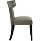 Modway Courbe Milieu du Siècle Tissu Rembourré Moderne avec Clou Garniture en Granit, une Chaise – image 2 sur 5