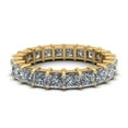 thumbnail image 2 of Natural 4.80Ct Princess Cut Diamond Shared Prong Women's Anniversary Wedding Eternity Band Ring Solid 18k Yellow Gold H SI2, 2 of 3