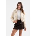 thumbnail image 1 of Blu Pepper Women's Cropped Turtle Neck Puffer Jacket with Front Pockets, 1 of 4