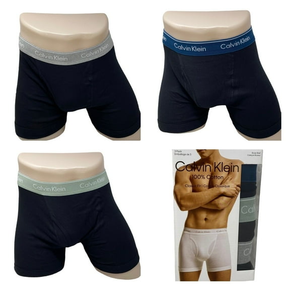 Calvin Klein Underwear Cotton Classic Fit 3 Pack Boxer Brief Black NB4003944