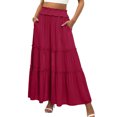 thumbnail image 2 of Womens Elastic High Waist Maxi Skirt Summer Flowy Long Skirts XL, 2 of 7