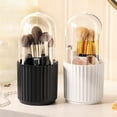 thumbnail image 4 of Makeup Brush Holder with Lid 360° Spinning, Makeup Brush Organizer, Vanity Organizer, Cosmetic Organizer (Black), 4 of 7