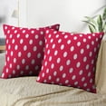 thumbnail image 3 of LALILO Throw Pillow Covers Pink And White Polka Dots Material Cushion Cover 18" x 18", 2 Pack, 3 of 6