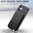 thumbnail image 5 of For iPhone 16 Wallet Phone Case,Twill Pattern Design,With Card Slots,Flip Premium PU Leather Magnetic Closure Kickstand Heavy Duty Protective Shockproof Rugged Phone Case,Black, 5 of 9