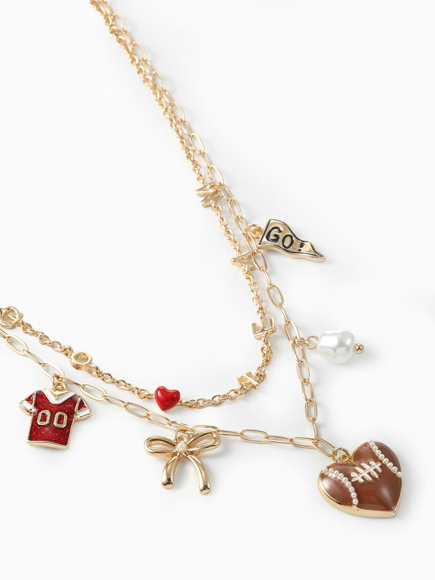 Packed Party Go Team Double Charm Necklace